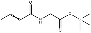 N-(1-Oxo-2-butenyl)glycine trimethylsilyl ester Struktur