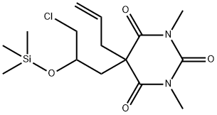 5-[3-Chloro-2-(trimethylsiloxy)propyl]-1,3-dimethyl-5-(2-propenyl)-2,4,6(1H,3H,5H)-pyrimidinetrione Struktur