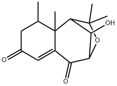 1,8,9,9a-Tetrahydro-10-hydroxy-2,2,9,9a-tetramethyl-1,4-methano-3-benzoxepine-5,7(2H,4H)-dione Struktur