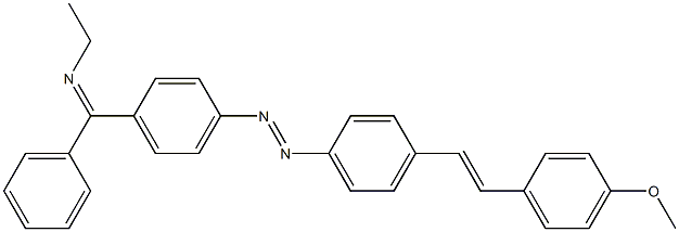 N-[[4-[[4-[2-(4-Methoxyphenyl)ethenyl]phenyl]azo]phenyl]phenylmethylene]ethanamine Struktur