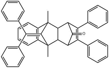 11-(Diphenylmethylene)-1,4,4a,9,9a,10-hexahydro-9,10-dimethyl-2,3-diphenyl-1,4:9,10-dimethanoanthracen-12-one Struktur