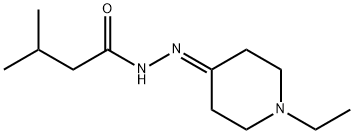 Butanoic acid, 3-methyl-, (1-ethyl-4-piperidinylidene)hydrazide (9CI) Struktur