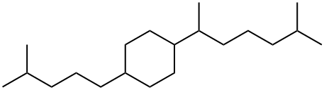 2-methyl-6-[4-(4-methylpentyl)cyclohexyl]heptane Struktur