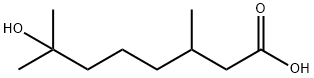 [S,(-)]-7-Hydroxy-3,7-dimethyloctanoic acid Struktur