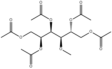 4-O-Methyl-D-glucitol pentaacetate Struktur