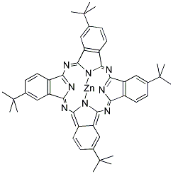 ZINC 2,9,16,23-TETRA-TERT-BUTYL-29 H,31 H-PHTHALOCYANINE Struktur