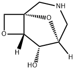 3,10-Dioxa-8-azatricyclo[4.3.1.01,4]decan-5-ol, (1S,4S,5S,6S)- (9CI) Struktur