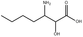 Heptanoic  acid,  3-amino-2-hydroxy- Struktur