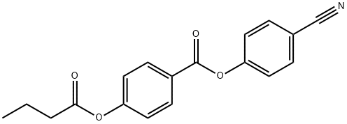 4-(Butyryloxy)benzoic acid 4-cyanophenyl ester Struktur