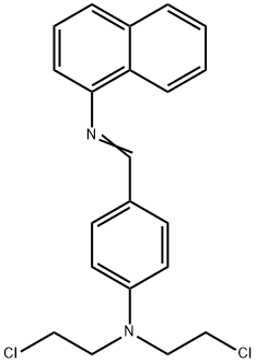 N,N-bis(2-chloroethyl)-4-(naphthalen-1-yliminomethyl)aniline Struktur