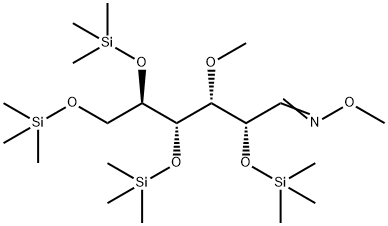 3-O-Methyl-2-O,4-O,5-O,6-O-tetrakis(trimethylsilyl)-D-glucose O-methyl oxime Struktur