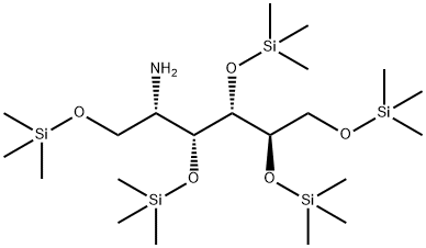 2-Amino-1-O,3-O,4-O,5-O,6-O-pentakis(trimethylsilyl)-2-deoxy-D-glucitol Struktur