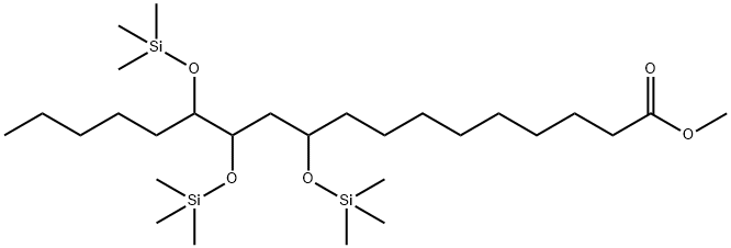 10,12,13-Tris[(trimethylsilyl)oxy]octadecanoic acid methyl ester Struktur