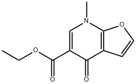 Furo[2,3-b]pyridine-5-carboxylic  acid,  4,7-dihydro-7-methyl-4-oxo-,  ethyl  ester Struktur