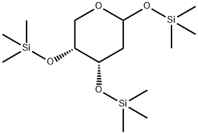 1-O,3-O,4-O-Tris(trimethylsilyl)-2-deoxy-D-erythro-pentopyranose Struktur