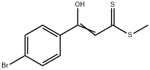 3-(4-Bromophenyl)-3-hydroxypropenedithioic acid methyl ester Struktur