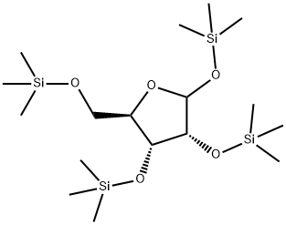 1-O,2-O,3-O,5-O-Tetrakis(trimethylsilyl)-D-ribofuranose Struktur