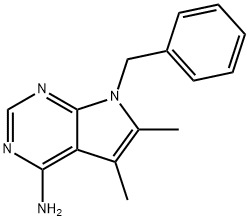 7-BENZYL-5,6-DIMETHYL-7H-PYRROLO[2,3-D]PYRIMIDIN-4-AMINE Struktur