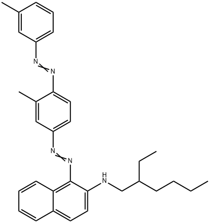 N-(2-ethylhexyl)-1-[[3-methyl-4-[(3-methylphenyl)azo]phenyl]azo]naphthalen-2-amine Struktur