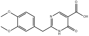 2-[(3,4-DIMETHOXYPHENYL)METHYL]-1,4-DIHYDRO-4-OXO-5-PYRIMIDINECARBOXYLIC ACID Struktur