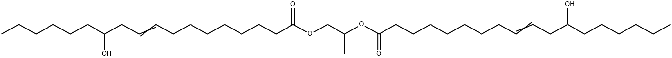 1-methyl-1,2-ethanediyl bis[12-hydroxy-9-octadecenoate] Struktur