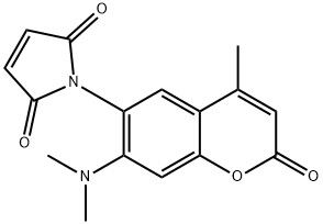 1-[7-(Dimethylamino)-4-methyl-2-oxo-2H-1-benzopyran-6-yl]-1H-pyrrole-2,5-dione Struktur