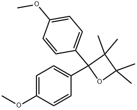 1,1-Bis(4-methoxyphenyl)-2,2,3,3-tetramethyl-1,3-epoxypropane Struktur