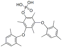 2-bis(2,4,6-trimethylphenoxy)phosphoryloxy-1,3,5-trimethyl-benzene Struktur