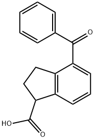 4-benzoyl-1-indancarboxylic acid Struktur