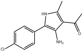 1-[4-Amino-5-(p-chlorophenyl)-2-methyl-1H-pyrrol-3-yl]ethanone Struktur