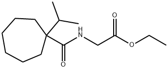 ethyl N-[[1-(isopropyl)cycloheptyl]carbonyl]glycinate Struktur