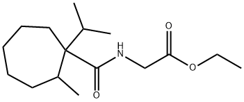 ethyl N-(1-isopropyl-2-methylcycloheptanecarbonyl)glycinate Struktur