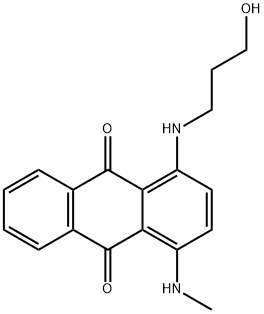 1-[(3-hydroxypropyl)amino]-4-(methylamino)anthraquinone Struktur