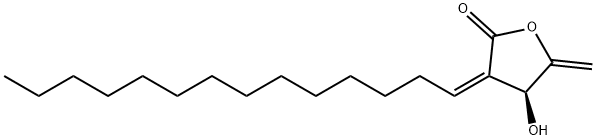 (S)-4,5-Dihydro-4-hydroxy-5-methylene-3-[(Z)-tetradecan-1-ylidene]furan-2(3H)-one Struktur