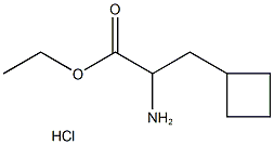 Cyclobutanepropanoic acid, α-amino-, ethyl ester, hydrochloride Struktur