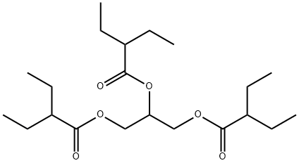 Tris(2-ethylbutyric acid)1,2,3-propanetriyl ester Struktur