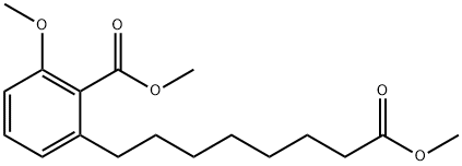 3-Methoxy-2-methoxycarbonylbenzeneoctanoic acid methyl ester Struktur