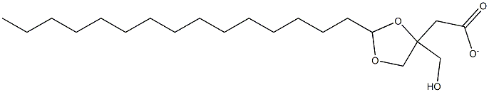 2-Pentadecyl-1,3-dioxolane-4-methanol acetate Struktur