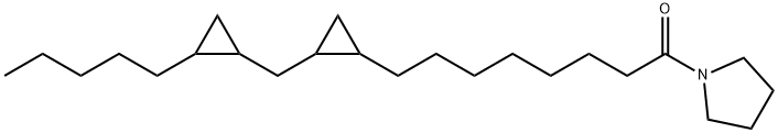 1-[8-[2-[(2-Pentylcyclopropyl)methyl]cyclopropyl]octanoyl]pyrrolidine Struktur