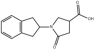 1-(2,3-DIHYDRO-1H-INDEN-2-YL)-5-OXO-3-PYRROLIDINECARBOXYLIC ACID Struktur