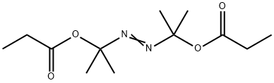 1,1'-azobis(1-methylethyl) dipropionate Struktur