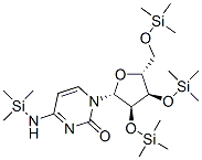 N,2'-O,3'-O,5'-O-Tetrakis(trimethylsilyl)cytidine Struktur