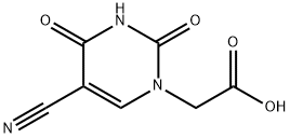 2-[5-Cyano-2,4-dioxo-3,4-dihydro-(2H)pyrimidin-1-yl]acetic acid Struktur