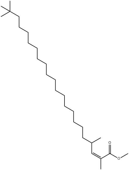 2-Docosenoic acid, 2,4,21,21-tetramethyl-, methyl ester, (Z)- Struktur