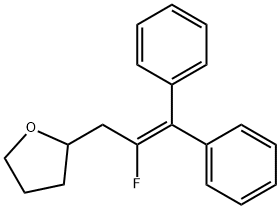 2-(2-Fluoro-3,3-diphenyl-2-propenyl)tetrahydrofuran Struktur