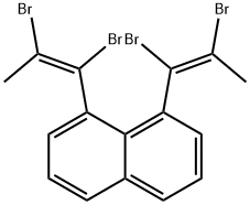 1,8-Bis[(Z)-1,2-dibromo-1-propenyl]naphthalene Struktur