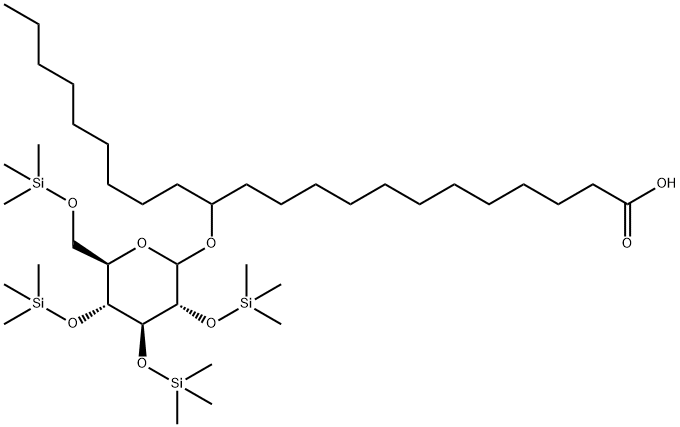 13-[[2-O,3-O,4-O,6-O-Tetrakis(trimethylsilyl)-D-glucopyranosyl]oxy]docosanoic acid Struktur