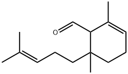 2,6-Dimethyl-6-(4-methyl-3-pentenyl)-2-cyclohexene-1-carbaldehyde Struktur