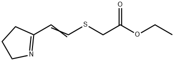 [[2-(3,4-Dihydro-2H-pyrrol-5-yl)ethenyl]thio]acetic acid ethyl ester Struktur