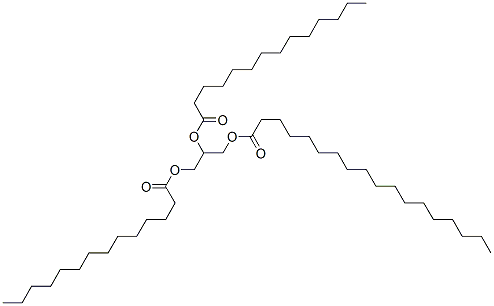 1-O,2-O-Dimyristoyl-3-O-stearoylglycerol Struktur